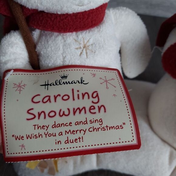 Hallmark Jingle Pals "We Wish You A Merry Christmas" Mr & Mrs Snowman - Picture 5 of 7